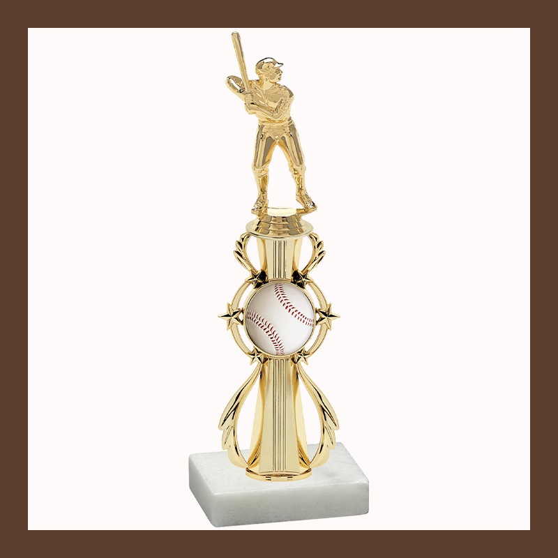 Baseball Retro Riser Trophy | Mr. Trophy Shop
