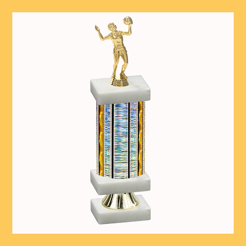 Volleyball Column Riser Trophy | Mr. Trophy Shop
